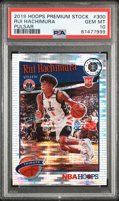 2019 Panini Hoops Premium Stock #300 Rui Hachimura – PSA GEM MT 10