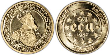 1987 50 Ecu Treaties of Rome MS67