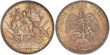 1913 Peso Caballito KM-453  Ag MS63