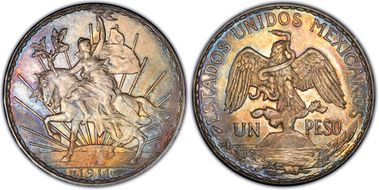 1911 Peso Caballito KM-453 Long Ray MS62