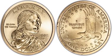 2005-P SAC$1 Satin Finish SP69