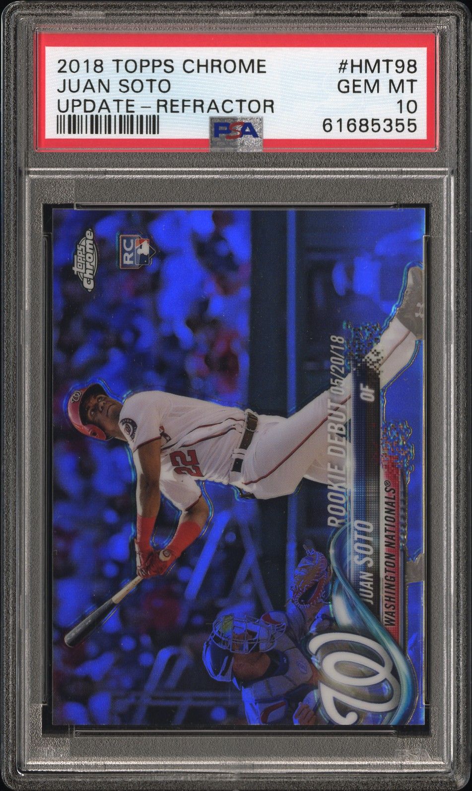 2018 Topps TOPPS CHROME UPDATE REFRACTOR #HMT98 Juan Soto front