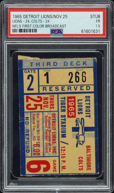 NFL'S FIRST COLOR BROADCAST