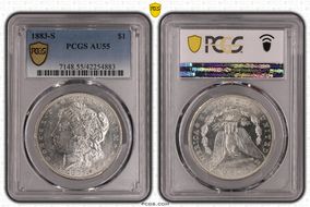 1883-S $1 AU55
