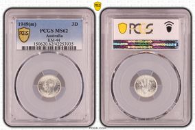 1949(m) 3D KM-44  Ag MS62