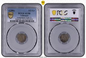 (1386) 1/2 Gr Ivanauskas-Type 1J AU50