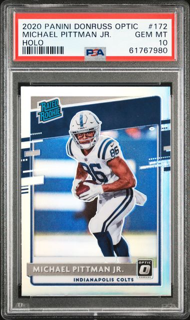 2020 PANINI DONRUSS FOOTBALL MICHAEL PITTMAN JR. RATED ROOKIE CARD