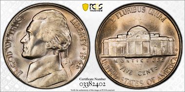 1946-D/D 5C MS66+ FS