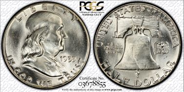 1955 50C MS65FBL