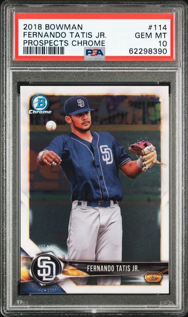 2018 Bowman Prospects Chrome 114 Fernando Tatis Jr. Rookie Card