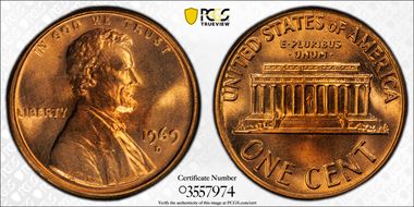 1969-D 1C MS66RD
