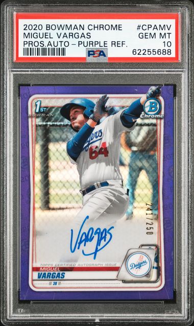 2020 Bowman Chrome Prospect Autographs Purple Refractor #CPA-MV