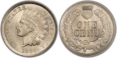 1866 1C J-457 MS64