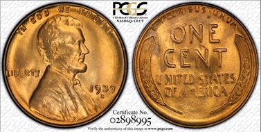 1939-S 1C MS66RD