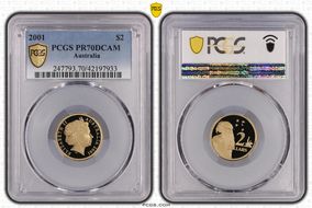 2001 $2 PR70DCAM