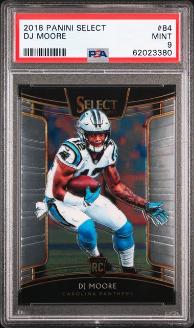 D.J. Moore Carolina Panthers Autographed 2018 Donruss Rated