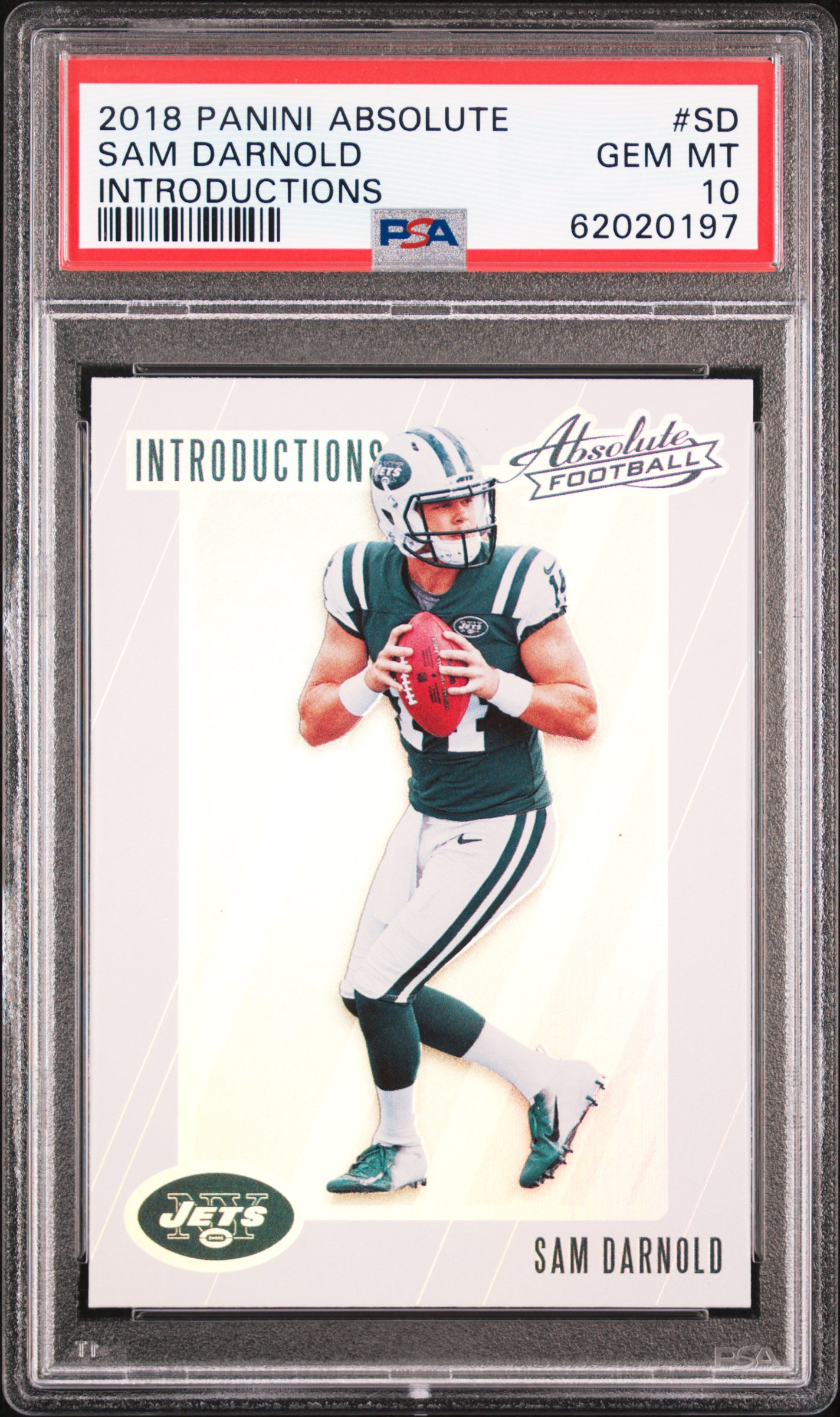 2018 Panini Absolute Introductions #SD Sam Darnold Rookie Card – PSA GEM MT 10