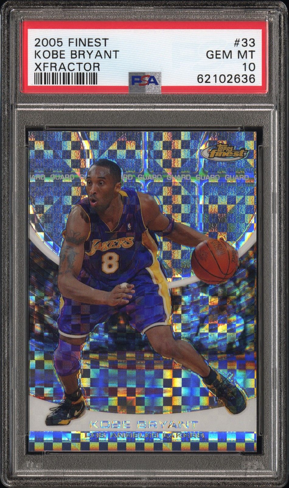 2005 Finest Xfractor #33 Kobe Bryant front