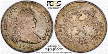 1795 $1 Draped Bust, Off-Center VF30