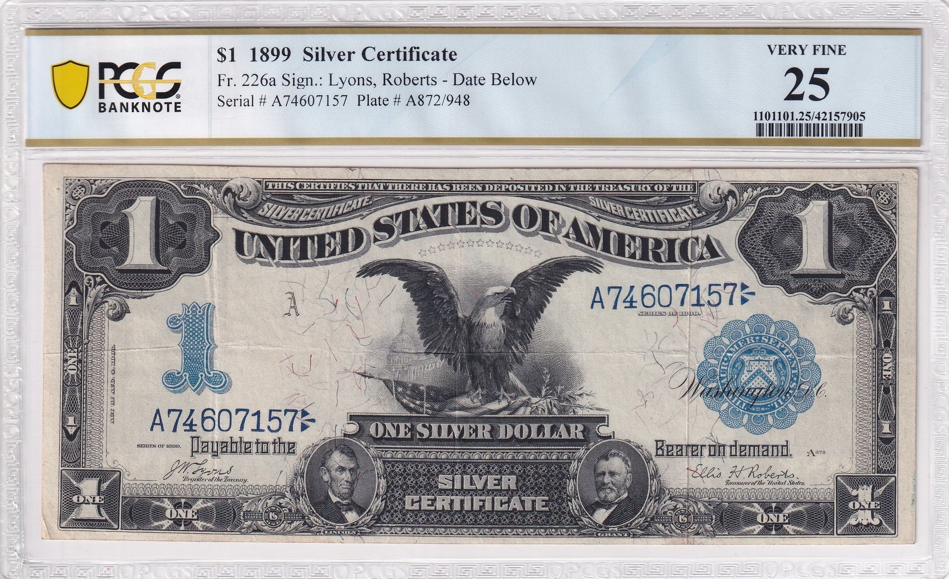 PCGS Certificate Verification Banknote Details For Cert #42157905