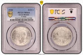 1940 1/2 Cr S-4080 MS64