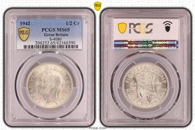 1942 1/2 Cr S-4080 MS65