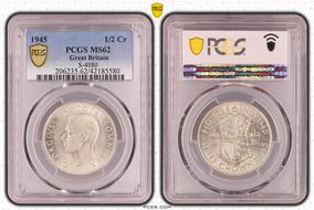 1945 1/2 Cr S-4080 MS62