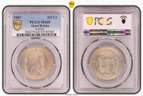 1967 1/2 Cr S-4145 MS65