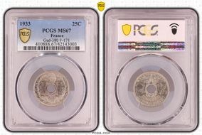 1933 25C Gad-380 F-171 MS67