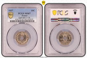 1937 10C Gad-286 F-138 MS67