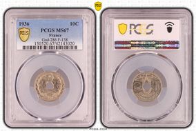 1936 10C Gad-286 F-138 MS67