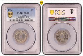 1936 10C Gad-286 F-138 MS67