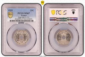 1932 25C Gad-380 F-171 MS67