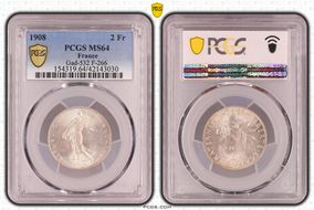 1908 2 Fr Gad-532 F-266 MS64