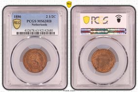 1886 2 1/2C MS63RB