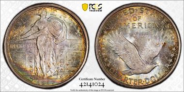1917-D 25C Type 1 MS68FH