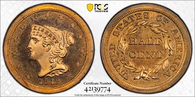 1842 1/2C Original PR66RD