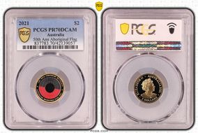 2021 $2 50th Ann Aboriginal Flag Colorized PR70DCAM