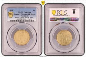 2000 $1 Mule-Struck w/10C Obv N1