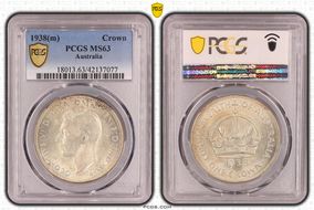1938 Crown KM-34  Ag MS63