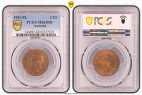 1951-PL 1/2D MS63RB