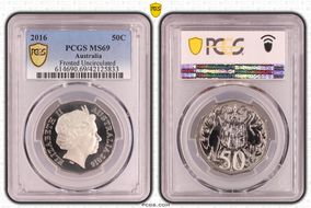 2016 50C Frosted Uncirculated MS69