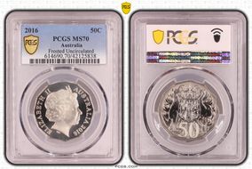 2016 50C Frosted Uncirculated MS70