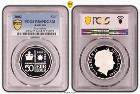 2002 50C Accession Silver PR69DCAM