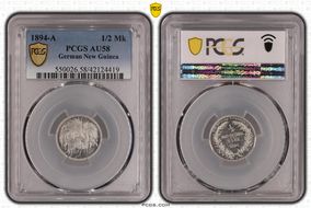 1894-A 1/2 Mk J-704 AU58