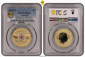 2014-P $1 Red Cross 100th Ann. MS69