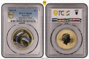 2011-P $1 Macquarie Island MS69