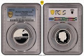 2017-C $1 Trans-Australian Railway Silver PR69DCAM