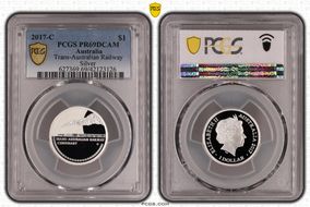 2017-C $1 Trans-Australian Railway Silver PR69DCAM