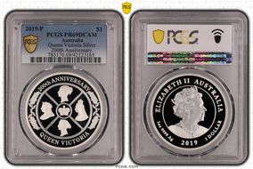 2019-P $1 Queen Victoria Silver 200th Anniversary PR69DCAM